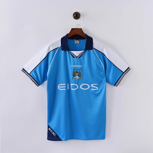 1999/2001 Retro Manchester City Home Football Shirt