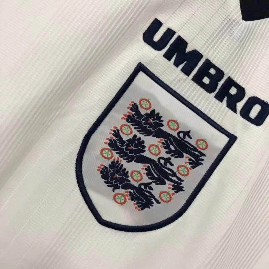 1996 Retro England Home Soccer Jersey