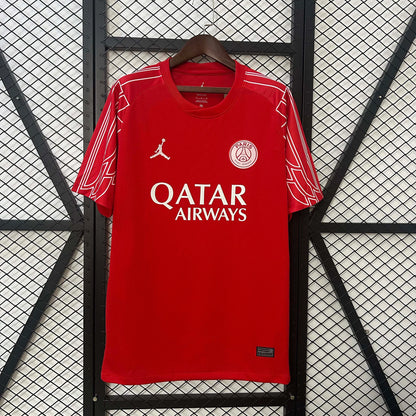 2024/2025 Psg Paris Saint-Germain Fourth Away Red Football Shirt
