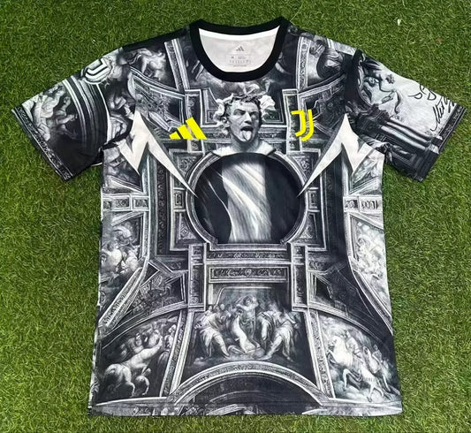 2025/2026 Juventus Pre-Match Suit Black Soccer Jersey