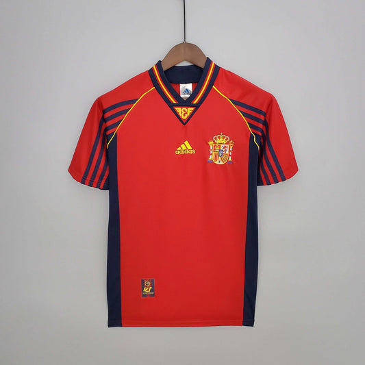 1998 Retro Spain Home Football Shirt