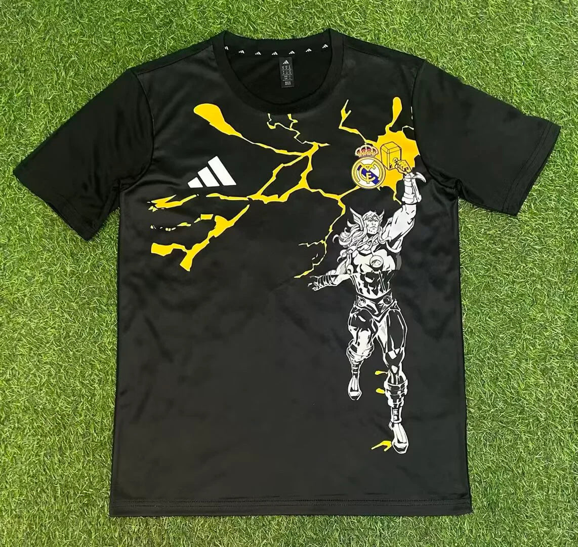 2025/2026 Real Madrid Marvel Co-Branded Edition Black Football Shirt
