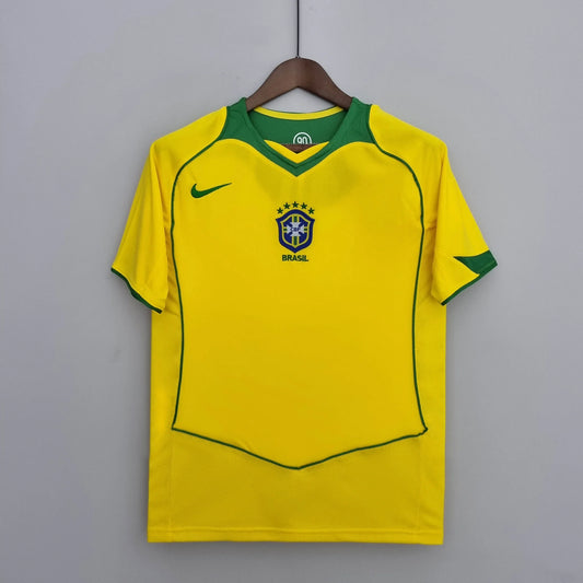 2004 Retro Brazil Home Soccer Jersey
