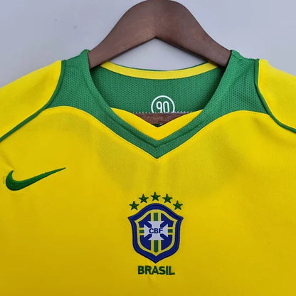 2004 Retro Brazil Home Soccer Jersey