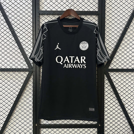 2024/2025 Psg Paris Saint-Germain Fourth Away Black Football Shirt