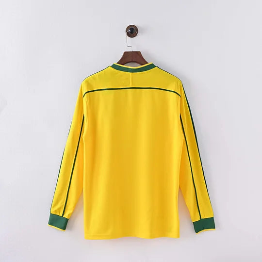 1998 Retro Long Sleeve Brazil Home Football Shirt
