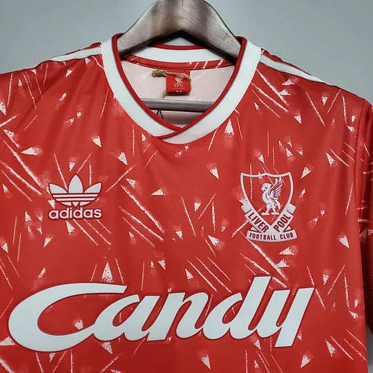 Retro 1989/1991 Liverpool Football Shirt Home