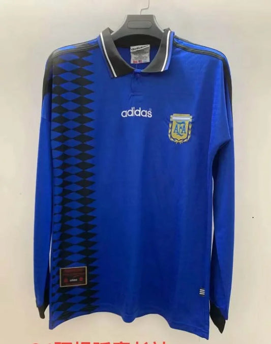 1994 Retro Long Sleeve Argentina National Team Away Football Shirt