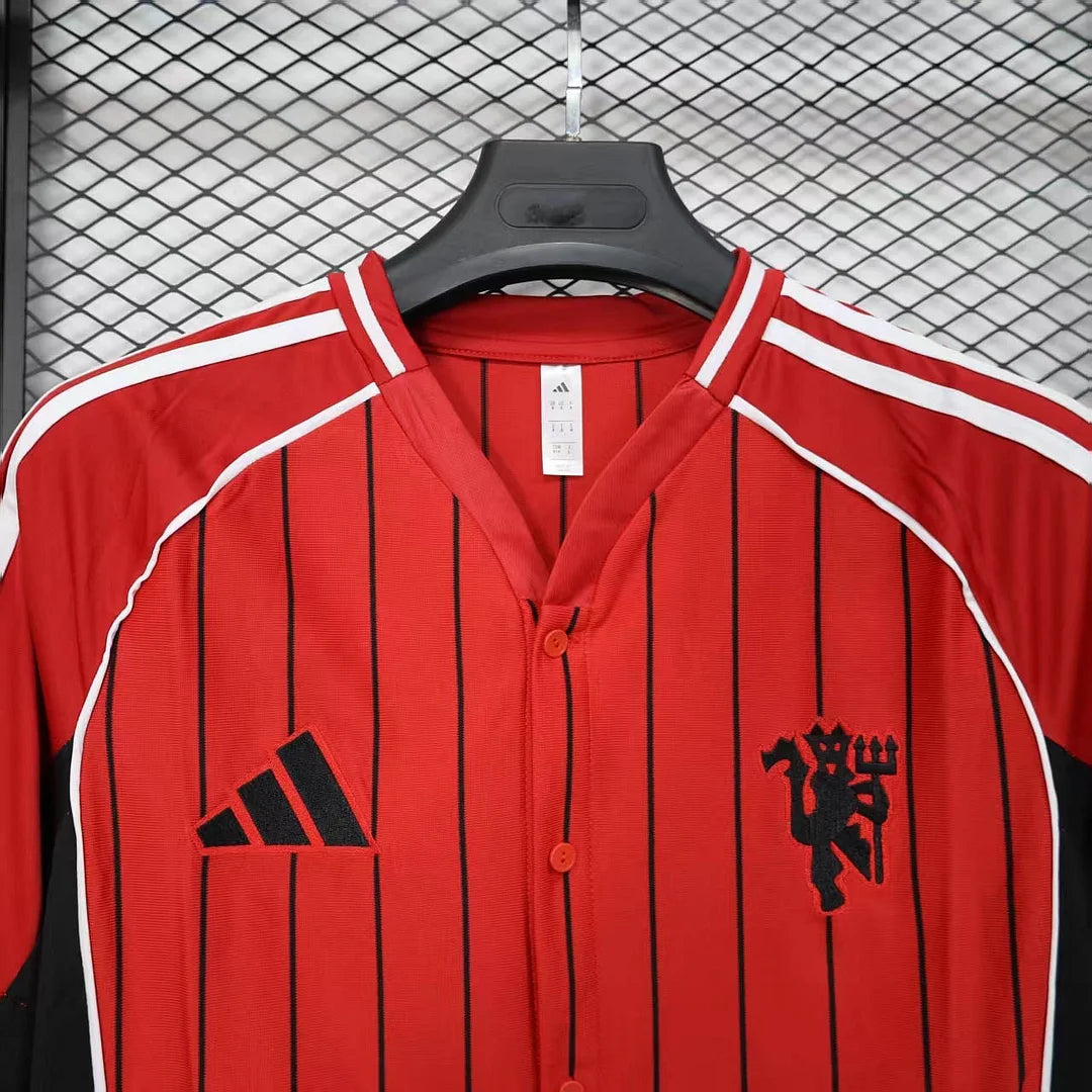 2025/2026 Manchester United Baseball Uniform Red Football Shirt