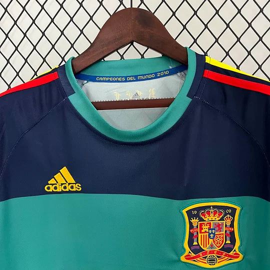 2010 Retro Spain Goalkeeper Green Soccer Shirt
