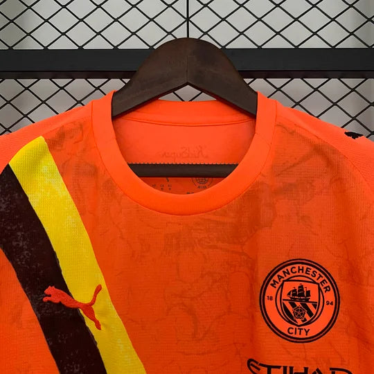 2025/2026 Manchester City KidSuper Joint Edition Orange Football Shirt