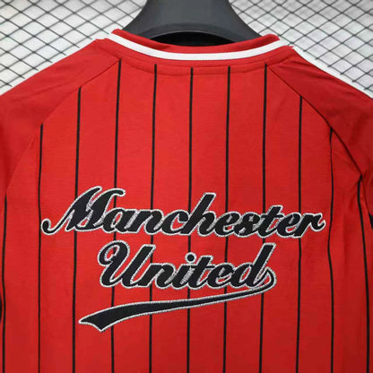 2025/2026 Manchester United Baseball Uniform Red Football Shirt