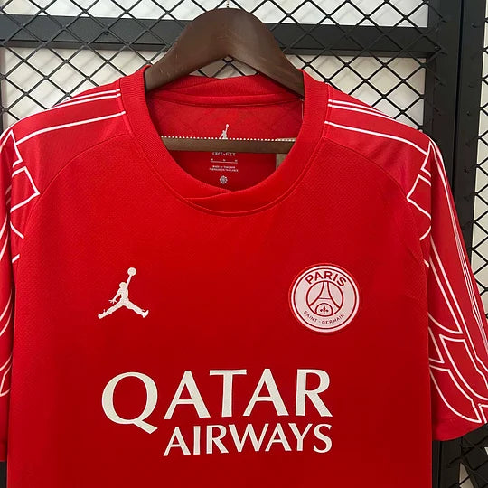 2024/2025 Psg Paris Saint-Germain Fourth Away Red Football Shirt