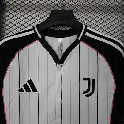 2025/2026 Juventus Baseball Uniform White Soccer Jersey