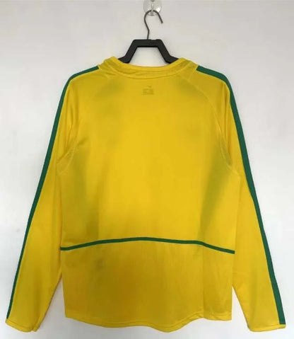 2002 Retro Long Sleeve Brazil Home Football Shirt