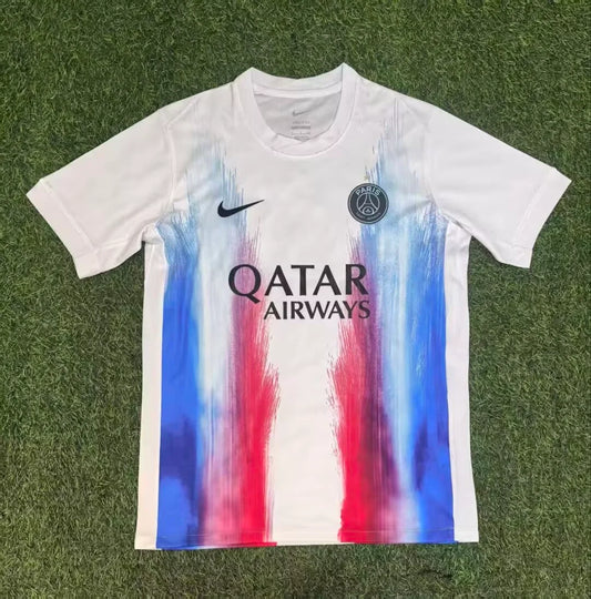 2025/2026 Psg Paris Saint-Germain Pre-Match Training White Football Shirt